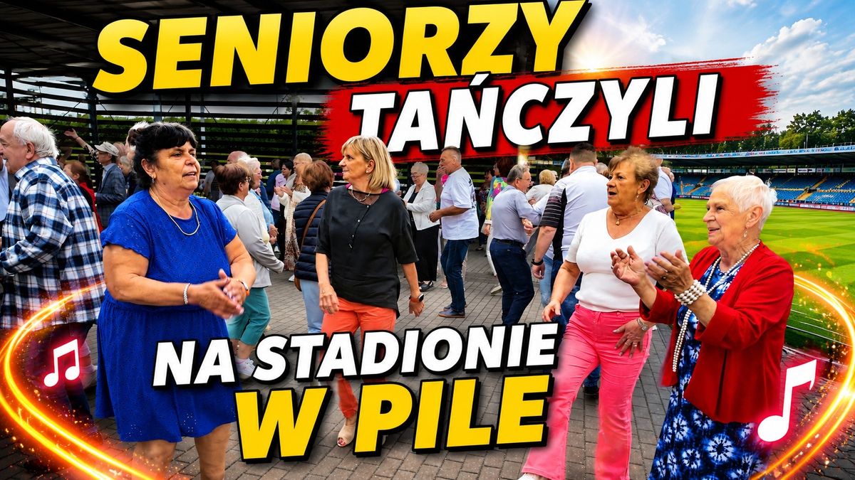 Seniorzy tańczyli na Stadionie Powiatowym w Pile