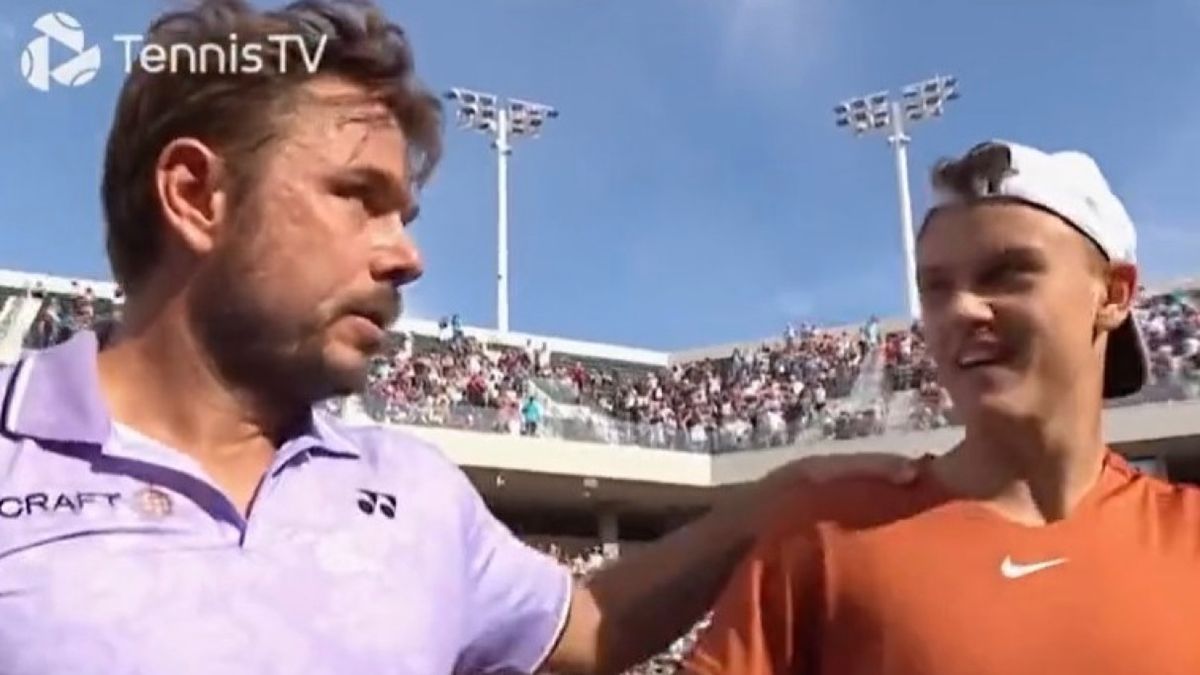 Stan Wawrinka (z lewej) i Holger Rune