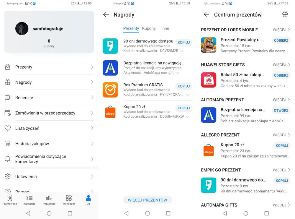AppGallery prezenty