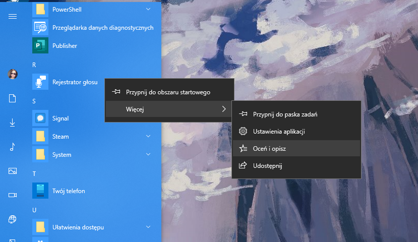 Ten prosty aplet nie zawiera funkcji odinstalowania zdefiniowanej w swoim manifeście.