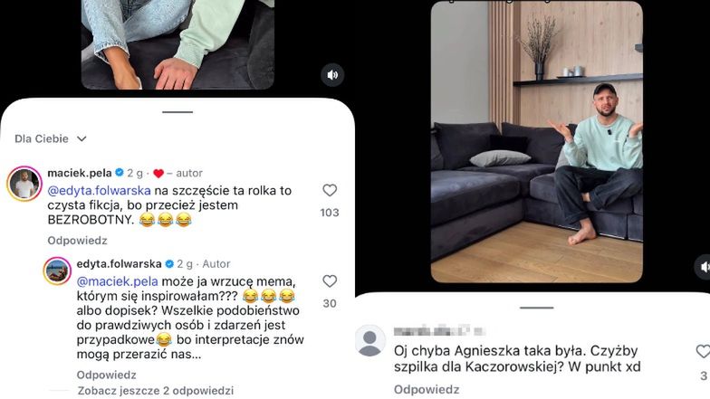 Komentarze pod rolką Macieja i Edyty
