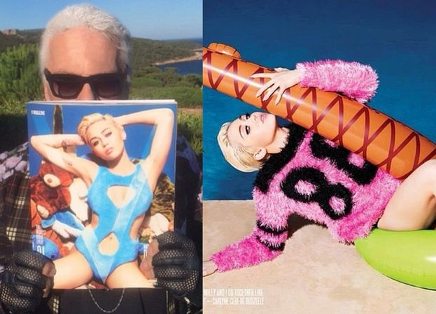 Kolorowa i "niegrzeczna" Miley w obiektywie Lagerfelda!