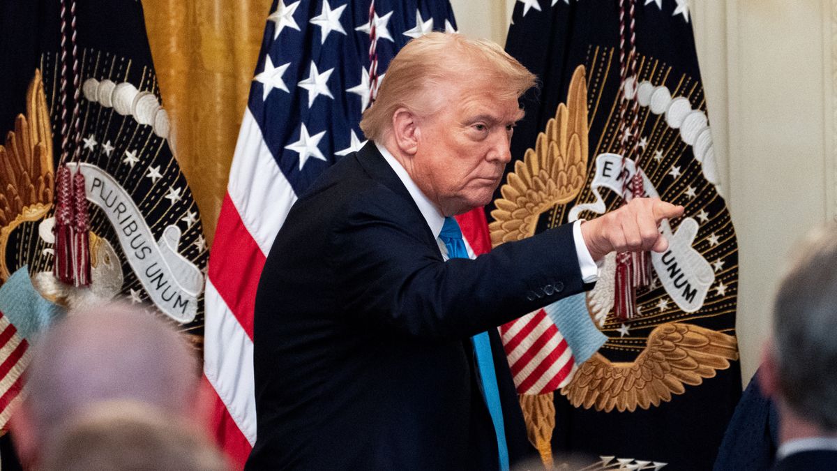 US President Donald Trump during a "Making Health Technology Great Again" event in the East Room of the White House in Washington, DC, US, on Wednesday, July 30, 2025. Leading US technology companies, including Amazon.com Inc., Anthropic, Apple Inc., Alphabet Inc.'s Google and OpenAI Inc., have pledged to work with health systems and the Trump administration to make the nation's fragmented medical data more useful for patients and providers. Photographer: Allison Robbert/Bloomberg via Getty Images