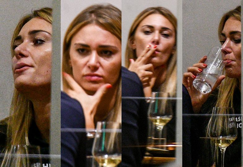 Odprężona Jessica Ziółek łapie buszka i popija szampana