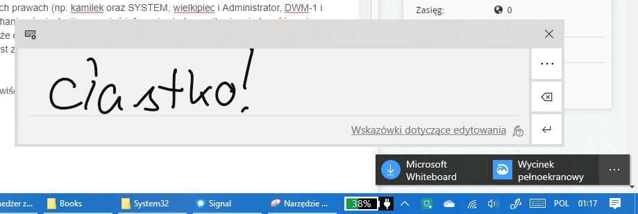 Zaawansowane usługi tekstowe to między innymi obsługa pisma odręcznego i japońskich sylabariuszy