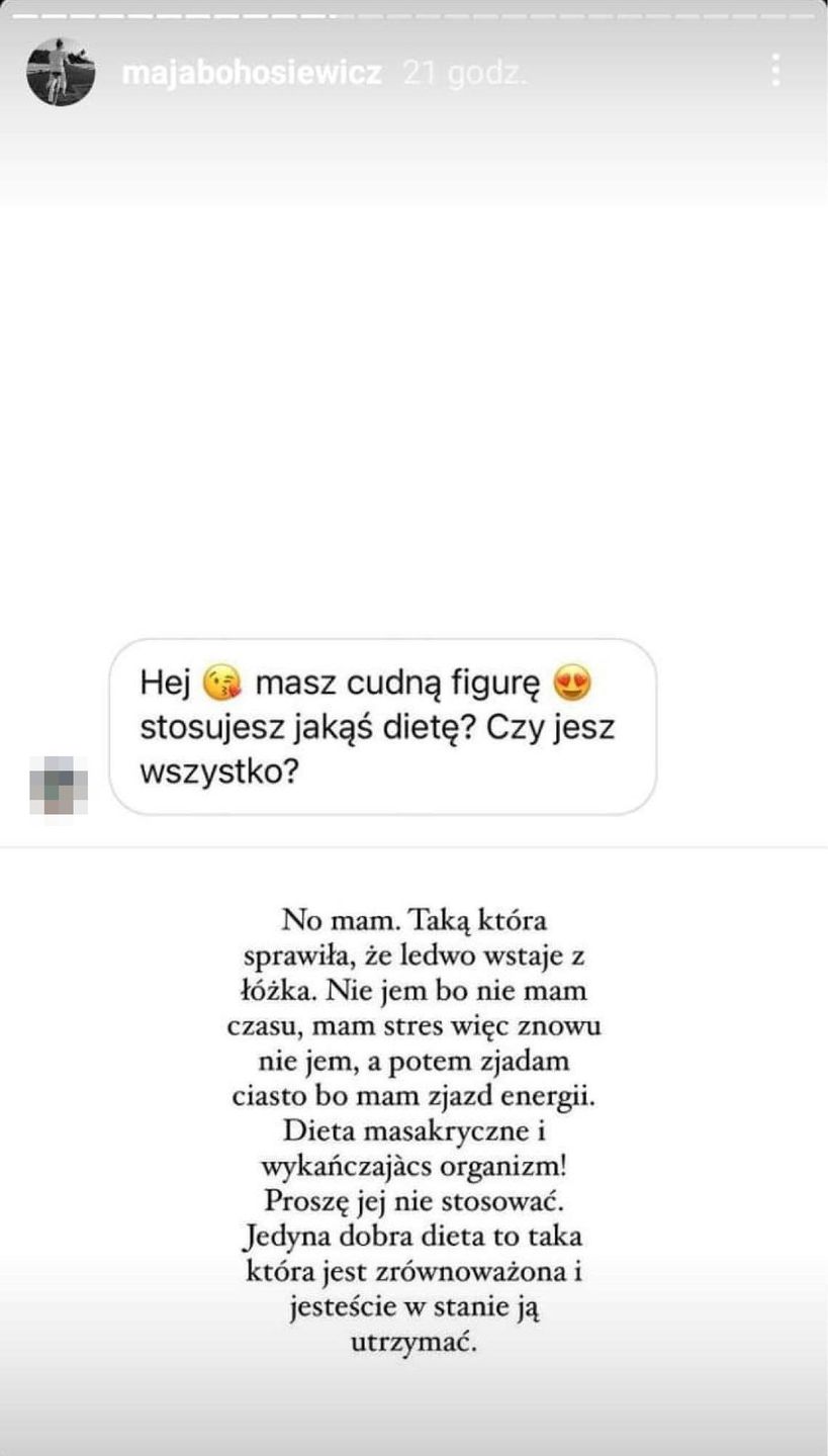 Maja Bohosiewicz o swojej diecie