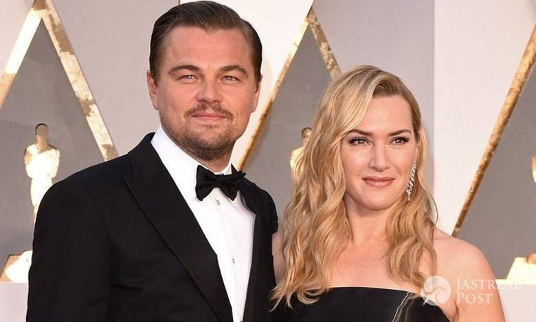 Kate Winslet (w kreacji Ralph Lauren) i Leonardo DiCaprio, Oscary 2016 (fot. East News)