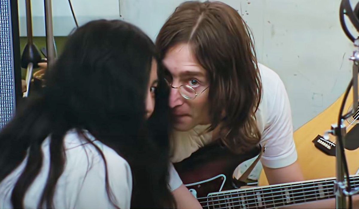 John Lennon i Yoko Ono w studiu nagraniowym