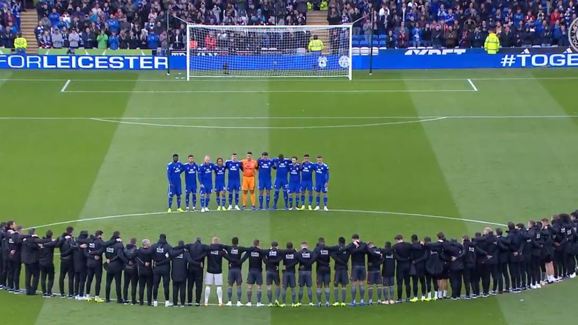 Wzruszająca minuta ciszy przed meczem Leicester