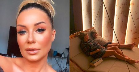 Małgorzata Rozenek i jej ciążowy brzuszek wylegują się na huśtawce. Fani żartują: "Tłusty czwartek dobrze wjechał"