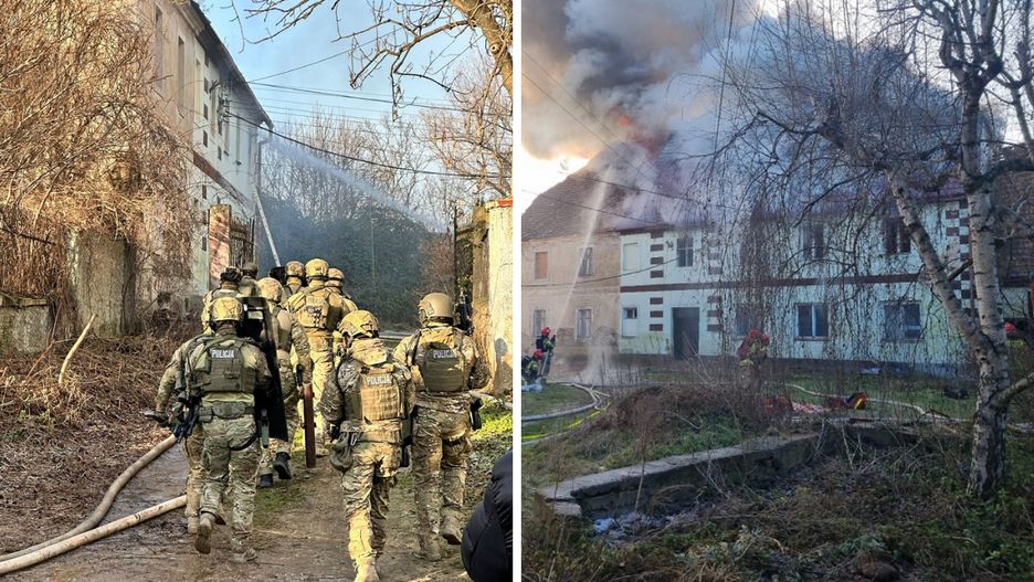Po pożarze w Skale interweniowały służby