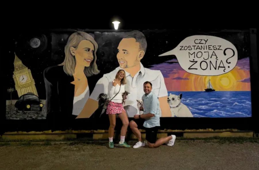 Nietypowe oświadczyny w Gdyni. Kluczową rolę odegrał kontener?