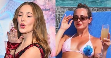 Wiktoria Gąsiewska w bikini i z kieliszkiem w ręku pozdrawia zmarzniętych Polaków z Malediwów: "CHEERS!" (FOTO)