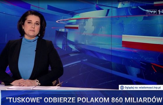 „Wiadomości” dalej o „podatku Tuska”. Jego słowa z irytującym dźwiękiem, dla Jacka Sasina życzenia