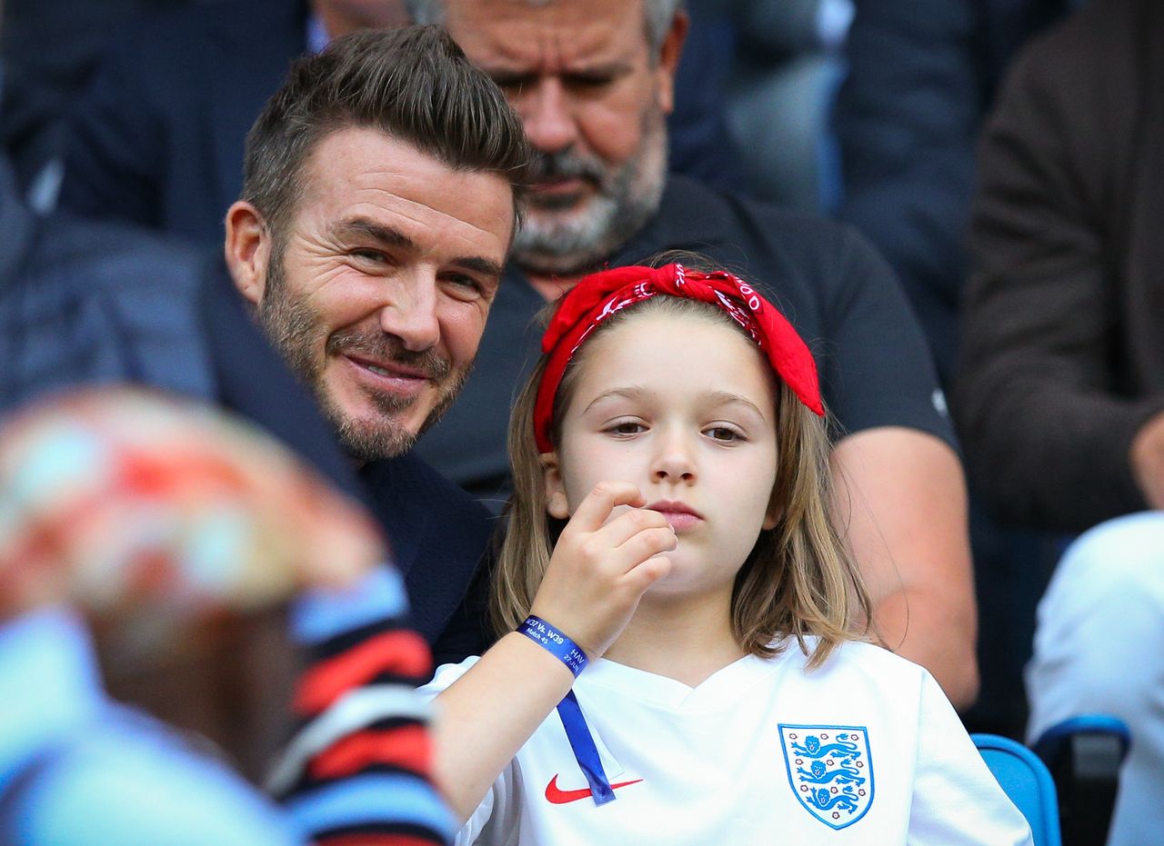 Harper Beckham z Davidem Beckhamem