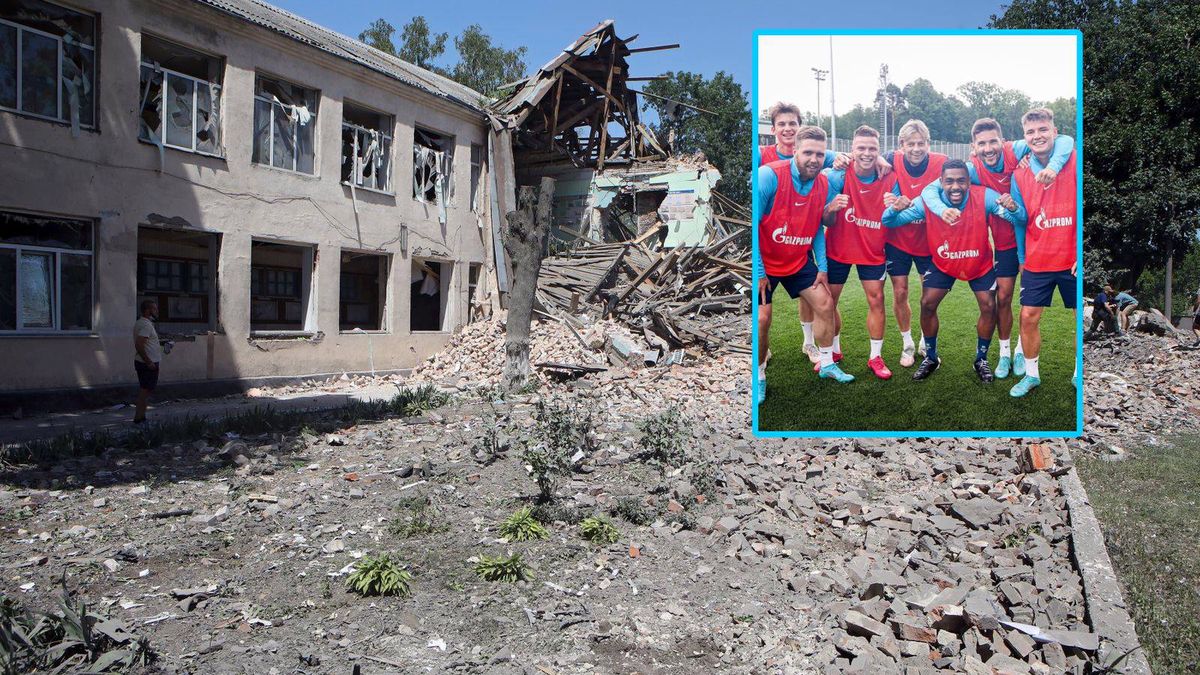 zniszczenia podczas wojny w Ukrainie/Tymoszczuk z piłkarzami na treningu