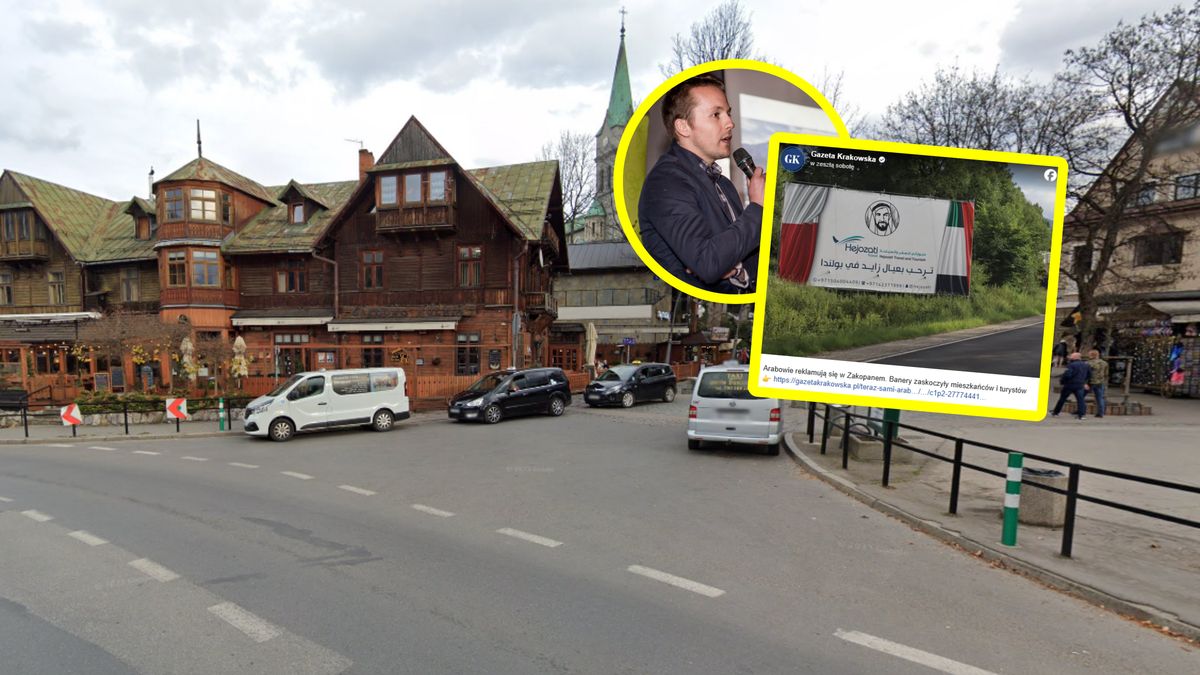 Arabska firma promuje się w Zakopanem.