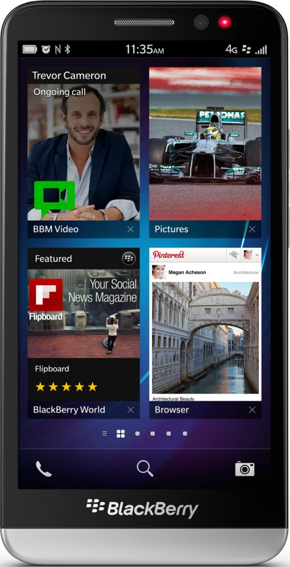 BlackBerry Z30 ma wmontowany system BlackBerry Hub