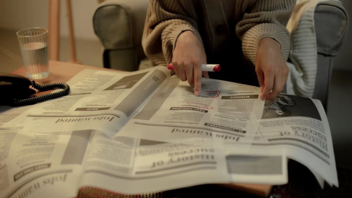 W poszukiwaniu pracy.