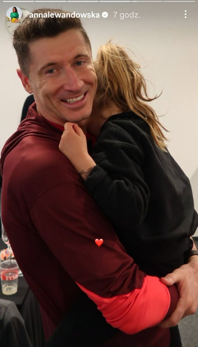 Robert Lewandowski z córką