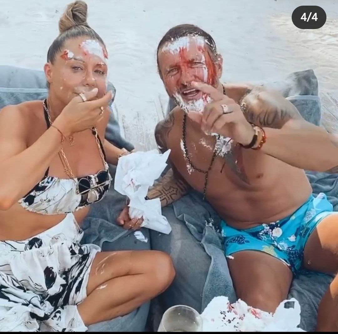 Małgorzata Rozenek i Radosław Majdan obrzucają się tortem
