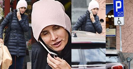 Rozanielona Viola Kołakowska parkuje na miejscu dla niepełnosprawnych (ZDJĘCIA)