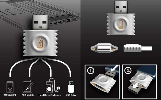 USB Condom - projekt z serwisu Yanko Design z 2009 roku