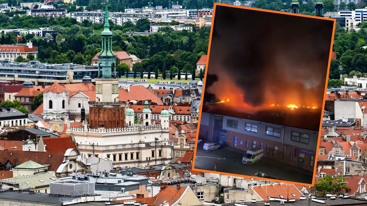 W Poznaniu płonie galeria handlowa