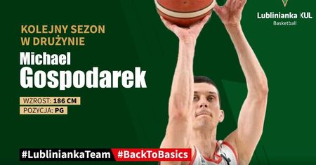 Michael Gospodarek zostaje z Lublinianką – doświadczony rozgrywający wciąż w akcji