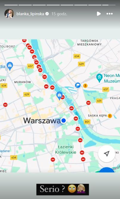 Blanka Lipińska pomstuje na zamknięte ulice w Warszawie
