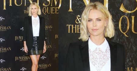 Nogi Charlize Theron na premierze "Łowcy i Królowej Lodu" (ZDJĘCIA)
