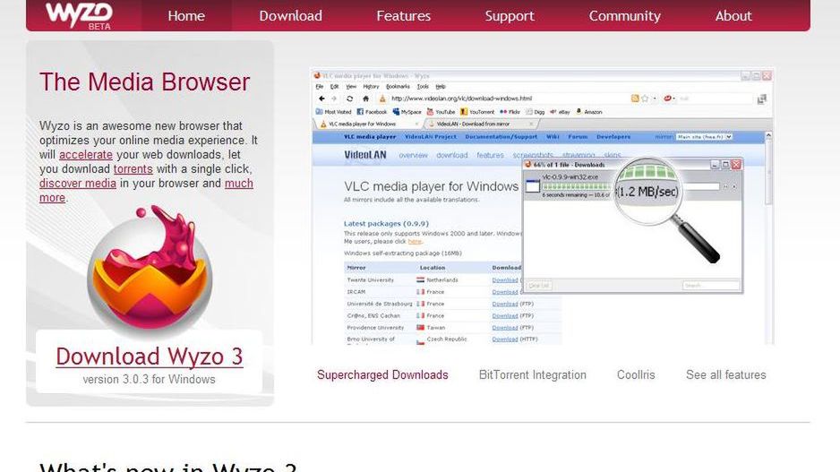 Firefox z obsługą P2P, czyli Wyzo 3 1
