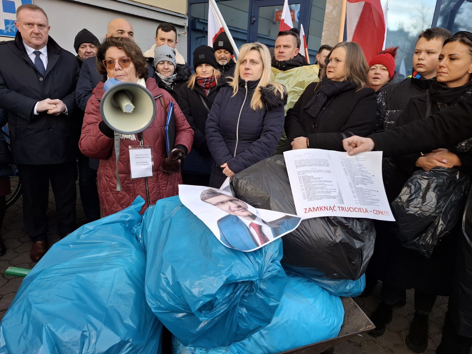 Protest mieszkańców gminy Poczesna w Częstochowie
