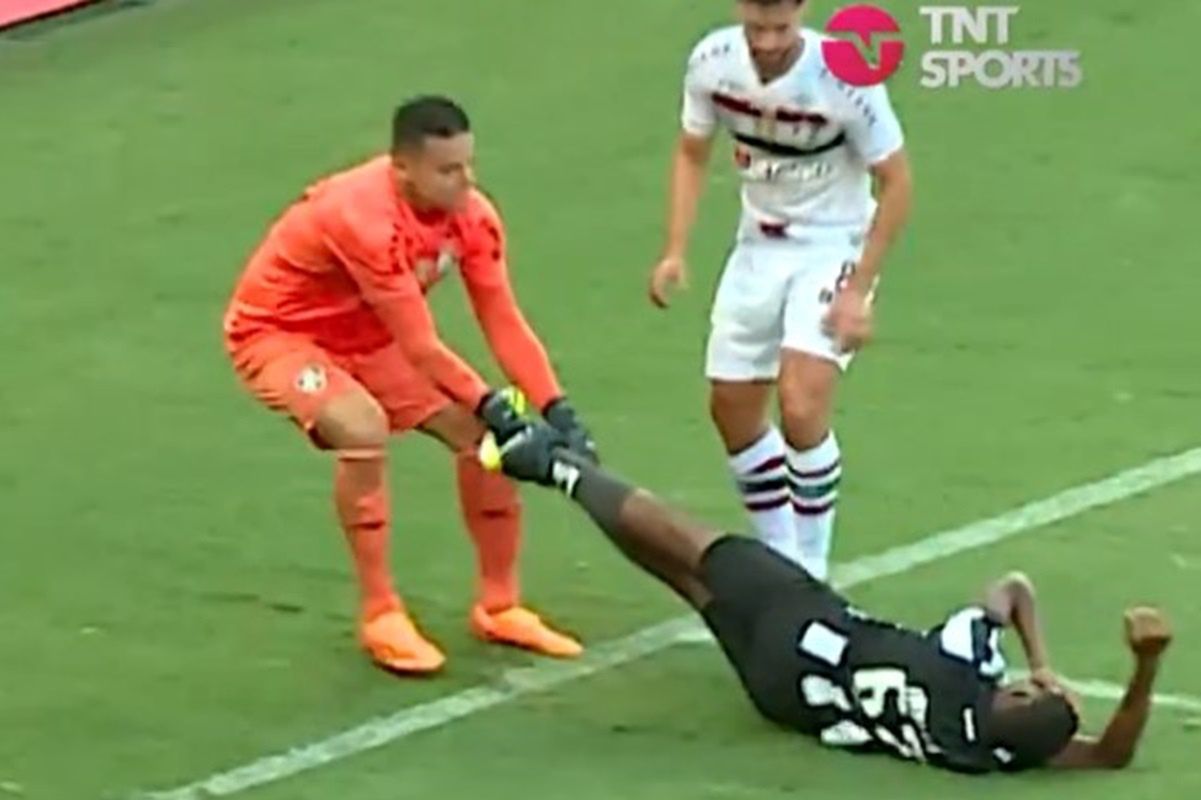 A club on the field in Brazil.  The video went viral on the Internet