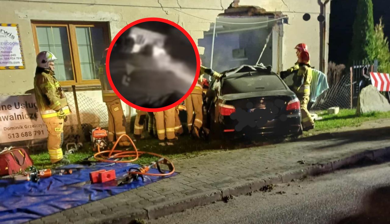Wszystko się nagrało. Pokazali, jak 18-latek wbił się BMW w dom