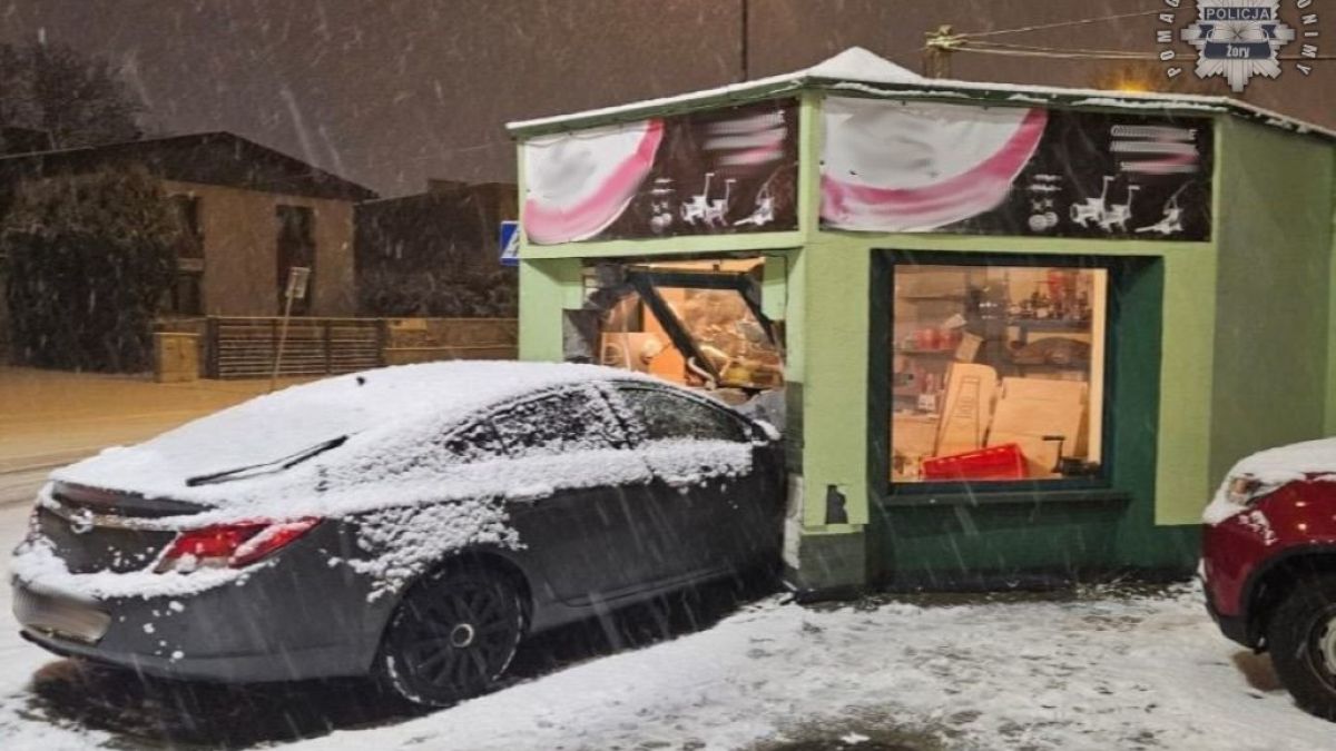 33-letni kierowca nie dostosował prędkości do warunków na drodze