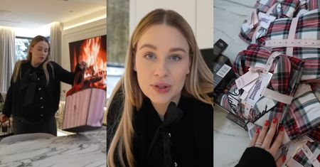 Andziaks pakuje prezenty dla pracowników: piżamy Victoria's Secret, pierniki, premia świąteczna i vouchery. Lewandowska mogłaby się od niej uczyć?