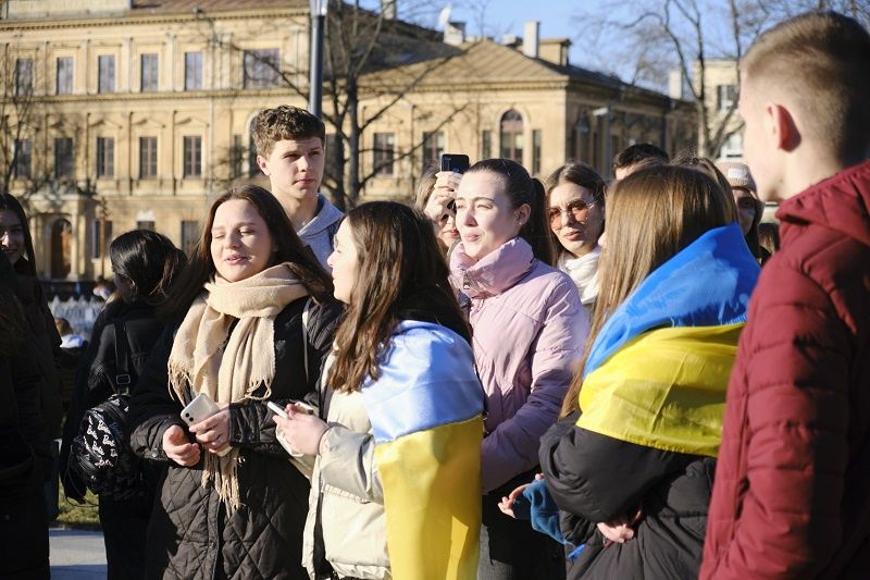Wiec solidarności z Ukrainą w Lublinie