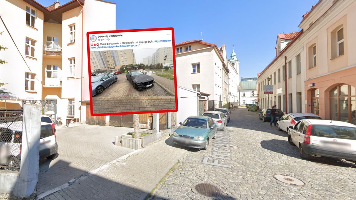 Kierowca mercedesa wywołał poruszenie.