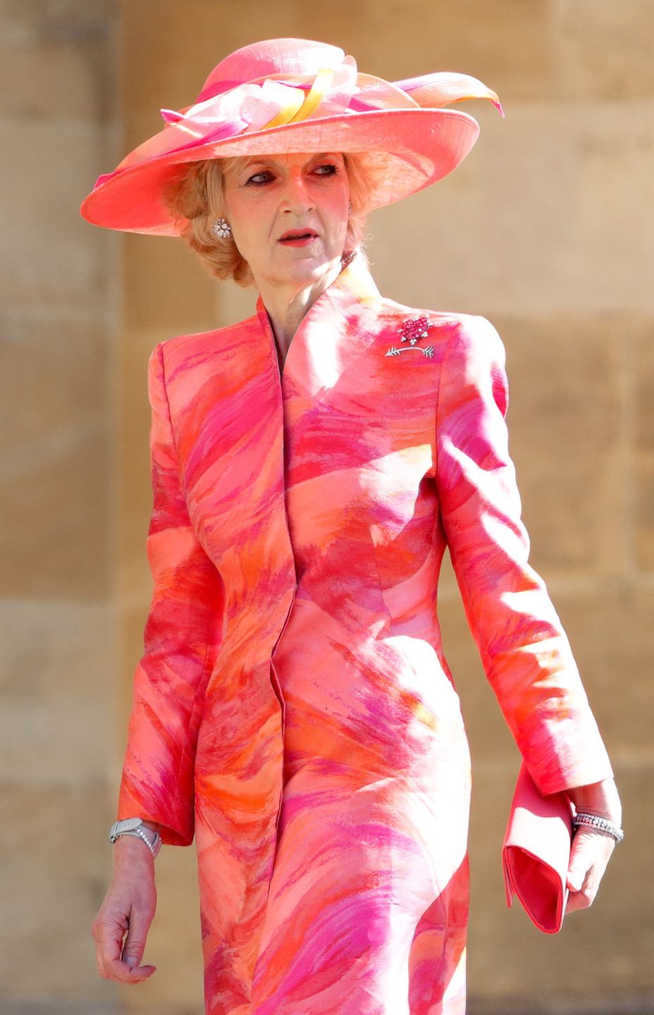 Fiona Shackleton podczas ślubu księcia Harry'ego i Meghan Markle