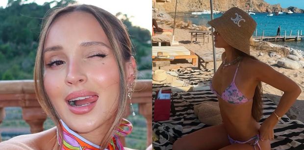 Marina Łuczenko przesyła gorące fotki w BIKINI prosto z leżaczka na Ibizie. Przed słońcem chronił ją KAPELUTEK ZA 3 TYS. ZŁ (FOTO)