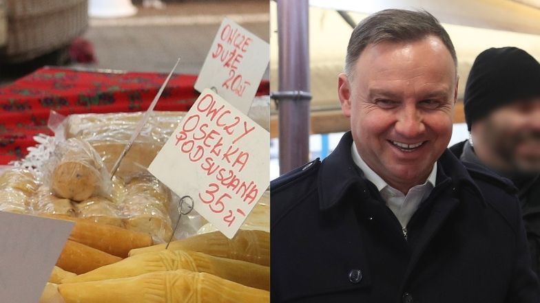 Andrzej Duda buszuje po krakowskim jarmarku