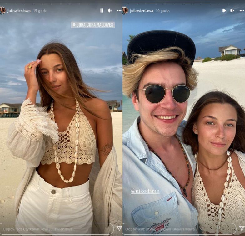Julia Wieniawa i Nikodem Rozbicki na Malediwach