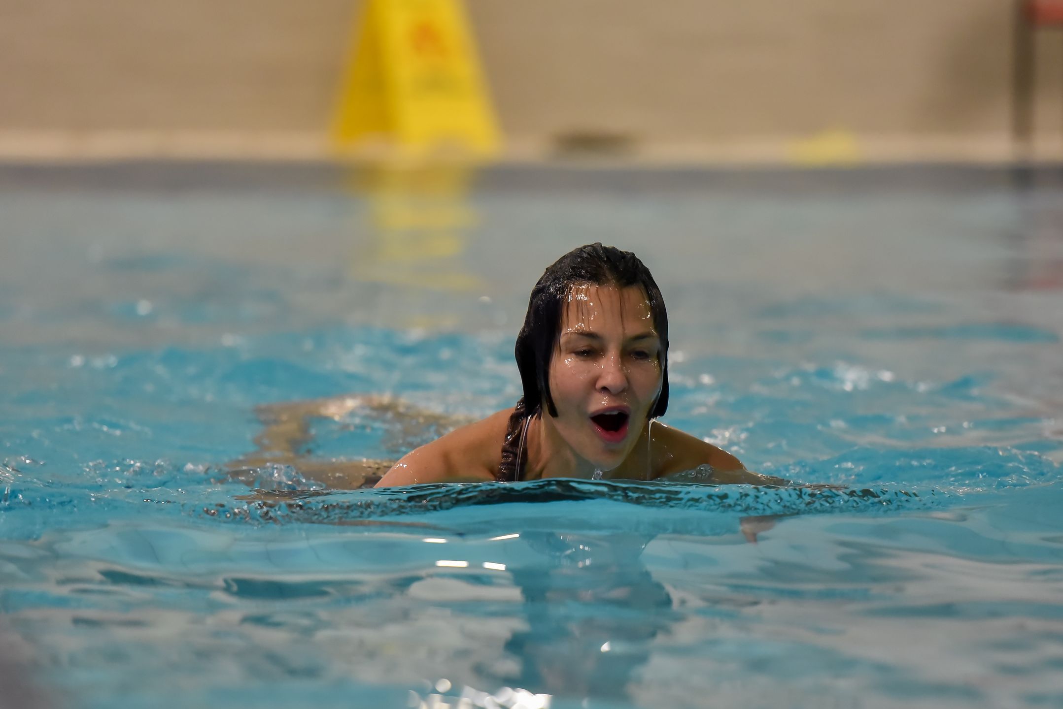 Anna Popek trenuje na basenie