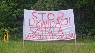 Mieszkańcy stają w obronie szpitala w Zalesiu. Protest przeciwko połączeniu z WSZ w Płocku