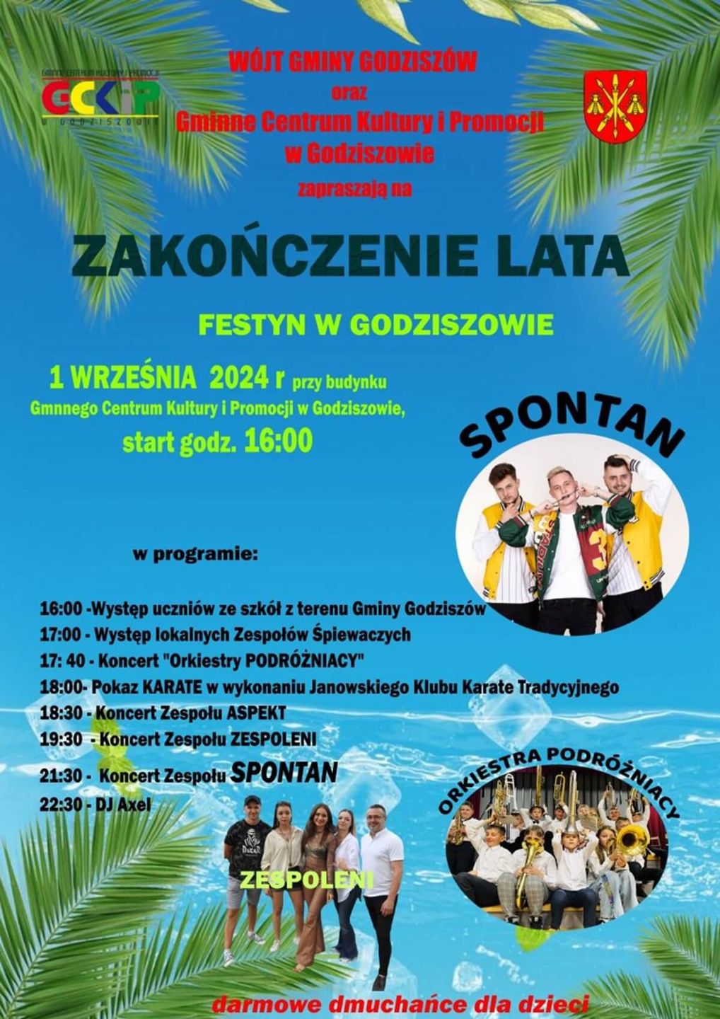 Festyn Zakończenie Lata w Godziszowie 2024 - plakat, program wydarzenia