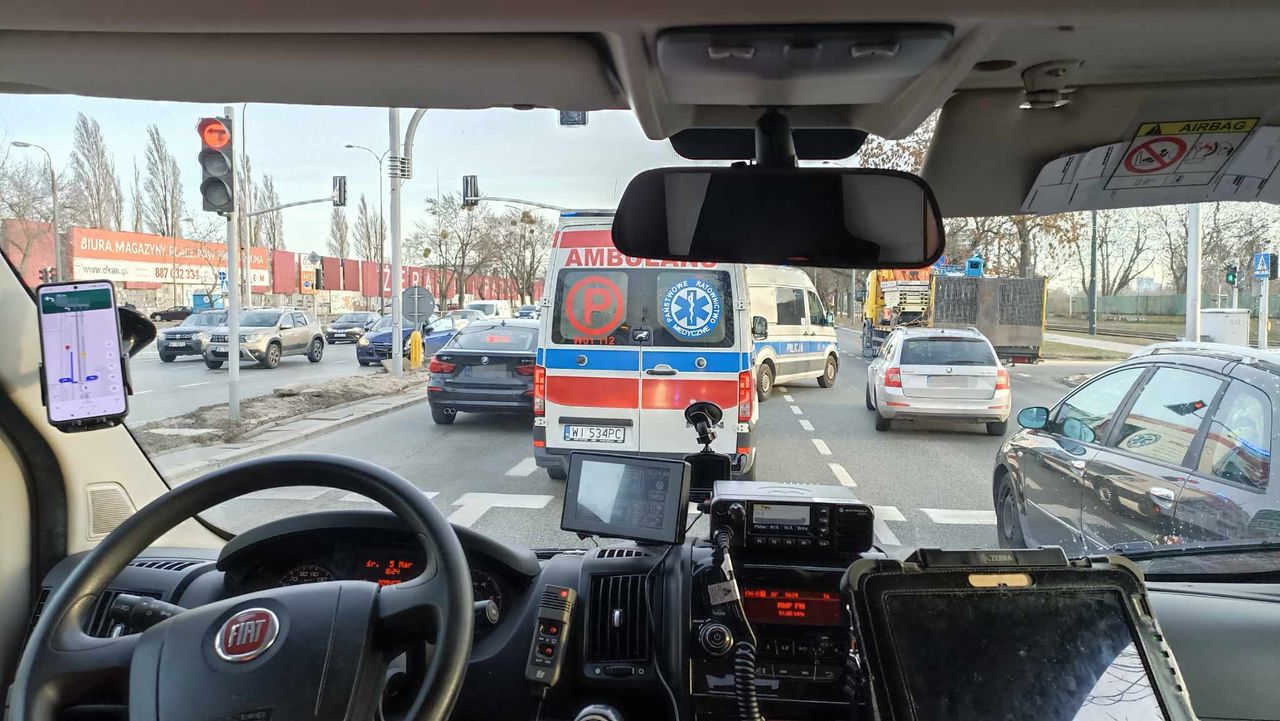 Wypadek na Jagiellońskiej. / fot. WSPRiTS &#34;Meditrans&#34;