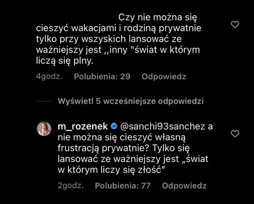 Małgorzata Rozenek odgryza się fance