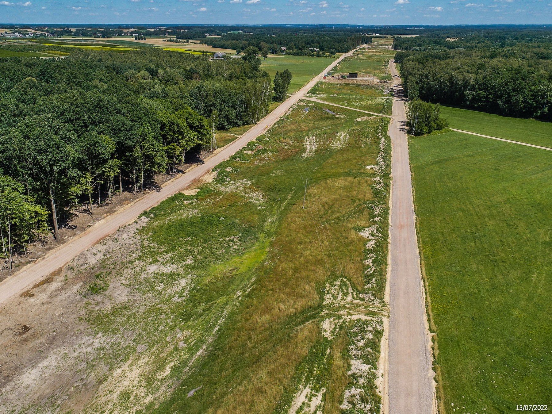 Budowa autostrady A2 odc. Kałuszyn-Groszki, stan na lipiec 2022 r.