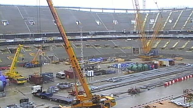 Podgląd budowy Stadionu Narodowego w Warszawie na żywo - jak "chłopaki" pracują? 1
